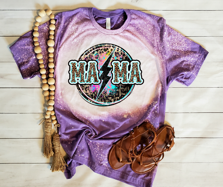 “Mama” bleached shirt: Adult XL