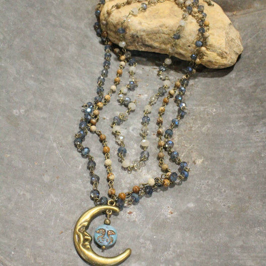 Over The Moon In Love With You Layered Necklace