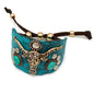 Longhorn Turquoise Western Bracelet Cuff: Patina
