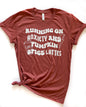 Running On Anxiety and Pumpkin Spice Lattes Rust Fall Tee: Large