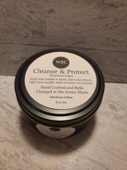 Cleanse & Protect Intention Soy Candles, Energy Candles