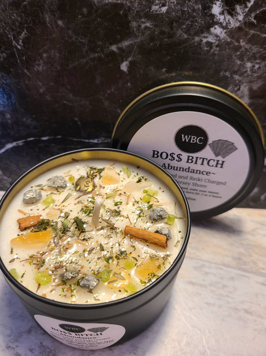 Boss Bitch, Abundance, 8oz Intention Soy Candles