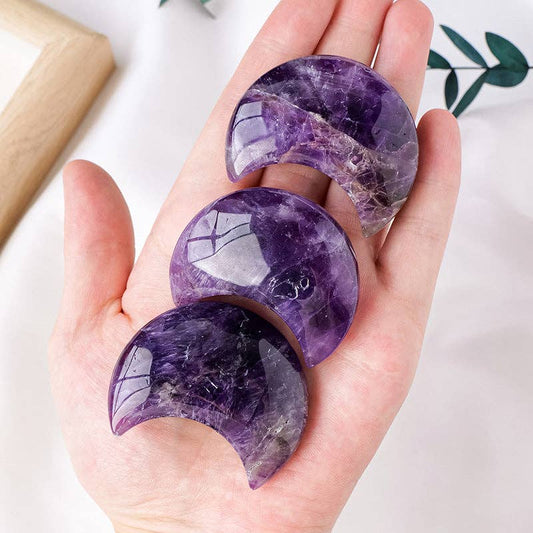 Natural Dream Amethyst Moon - Lunar Serenity