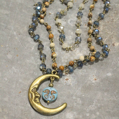 Over The Moon In Love With You Layered Necklace