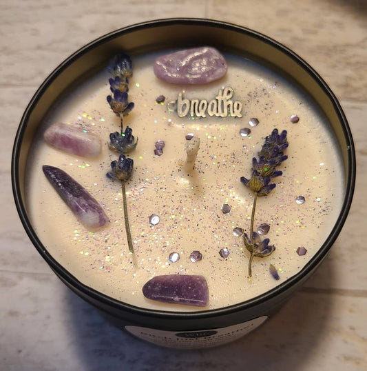 Bitch Just Breathe, 8oz Intention Soy Candle Tins, Soothing